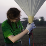 WARR member preparing an high altitude ballon for launch